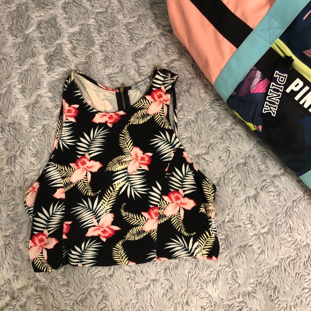 Tropical Floral Crop Top